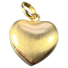 Pendentif breloque Puffy Love Heart en or jaune 18 carats