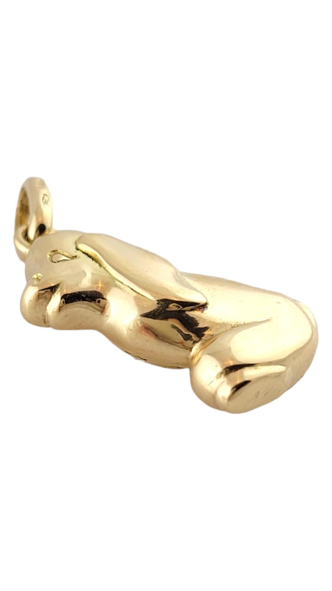 18K Yellow Gold Puppy Pendant/ Charm

This beautiful pendant/ charm is an adorable representation of a puppy meticulously crafted from 18K yellow gold!

Size: 25.74mm X 14.72mm X 6.35mm
Length w/ bail: 32.50mm

Weight: 3.14 dwt/ 4.88 g

Hallmark:
