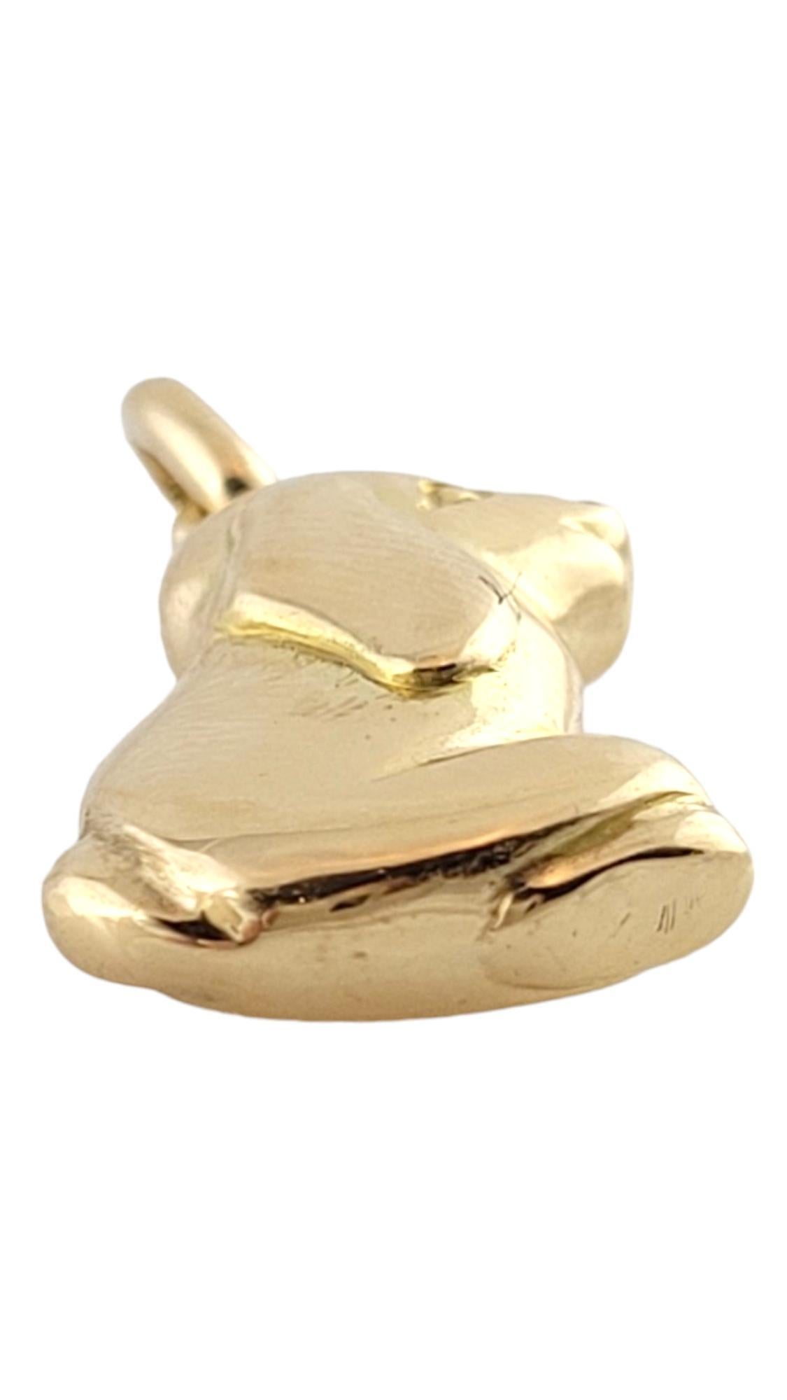18K Yellow Gold Puppy Dog Pendant/ Charm #18179 In Good Condition For Sale In Washington Depot, CT