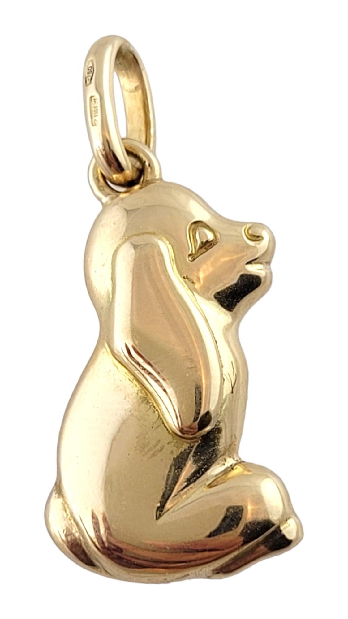18K Yellow Gold Puppy Dog Pendant/ Charm #18179 For Sale 1