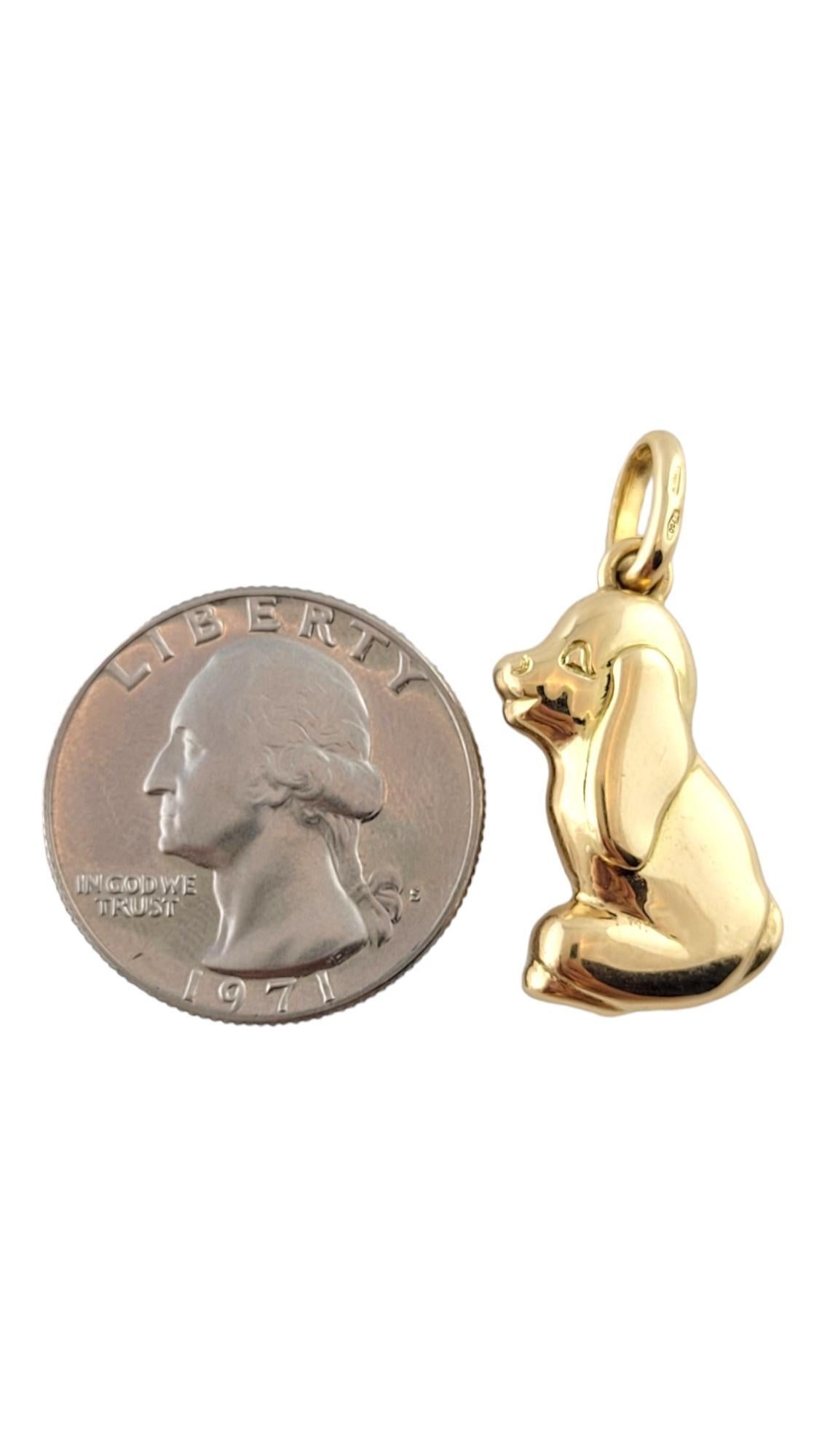 18K Yellow Gold Puppy Dog Pendant/ Charm #18179 For Sale 3