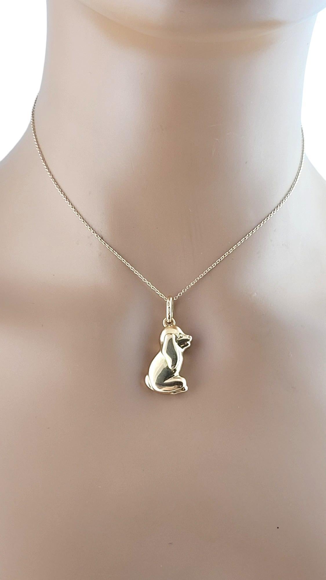 18K Yellow Gold Puppy Dog Pendant/ Charm #18179 For Sale 4