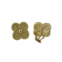 Orecchini Quatrefoil Lever Back in oro giallo 18K