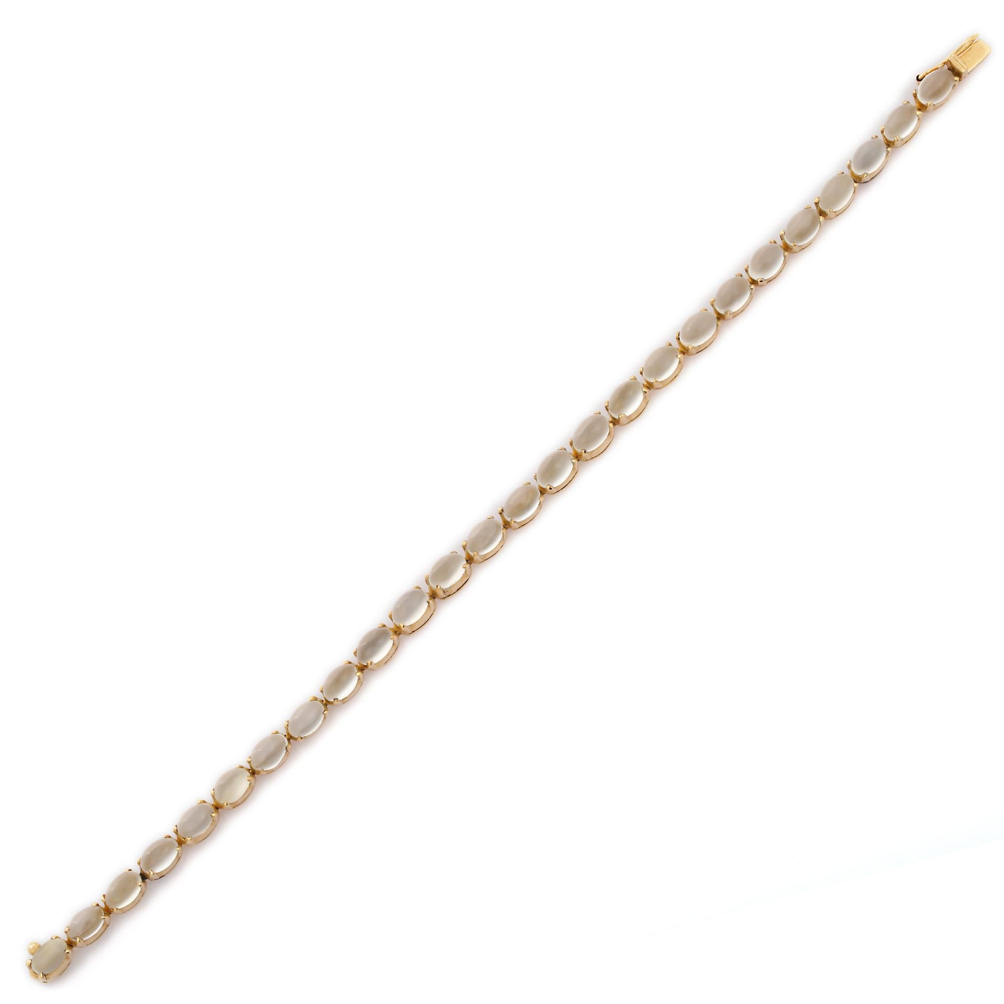white gold moonstone bracelet