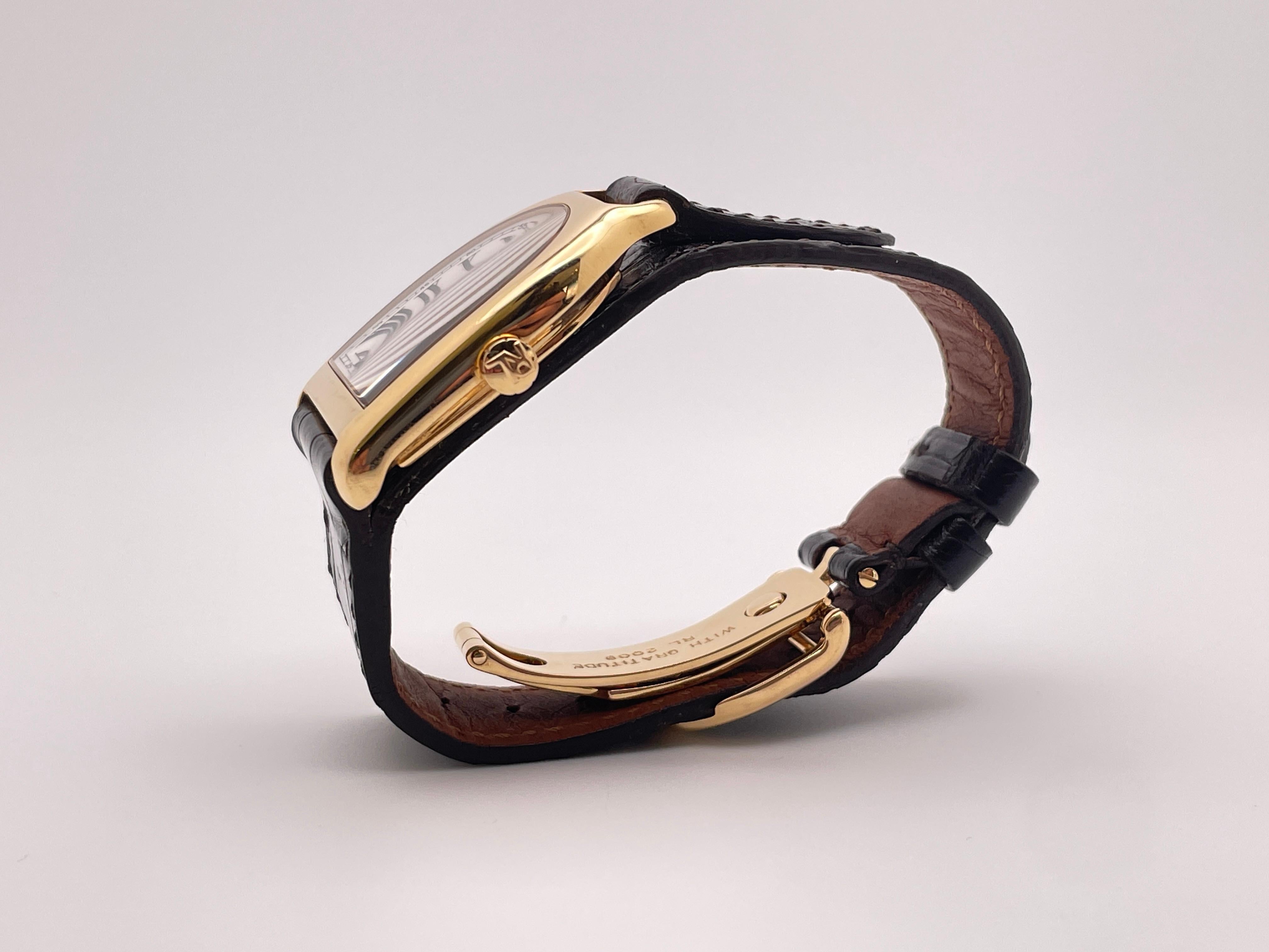 Ralph Lauren Stirrup 18K Yellow Gold Watch In Good Condition For Sale In Westport, CT