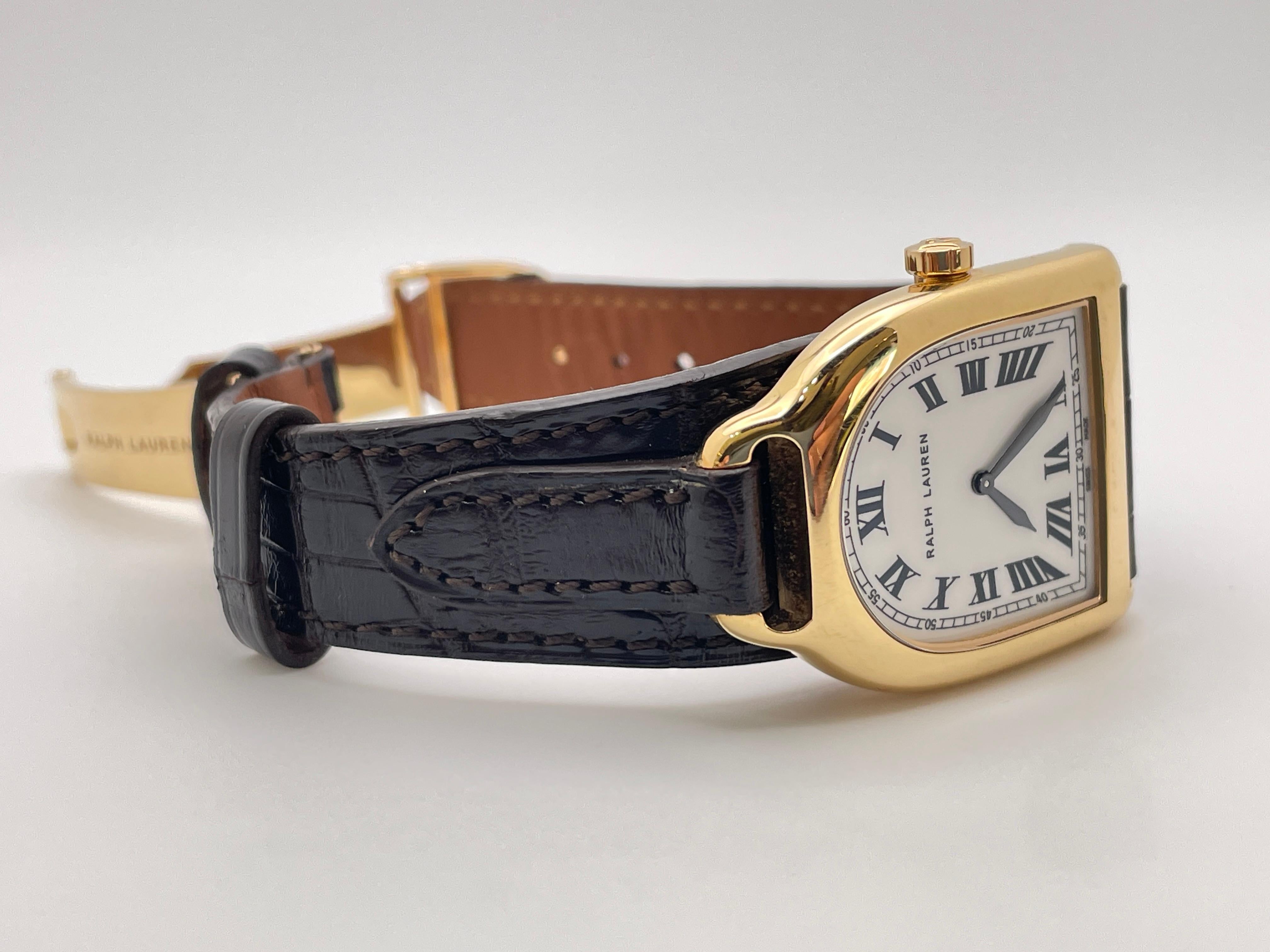 Ralph Lauren Stirrup 18K Yellow Gold Watch For Sale 1