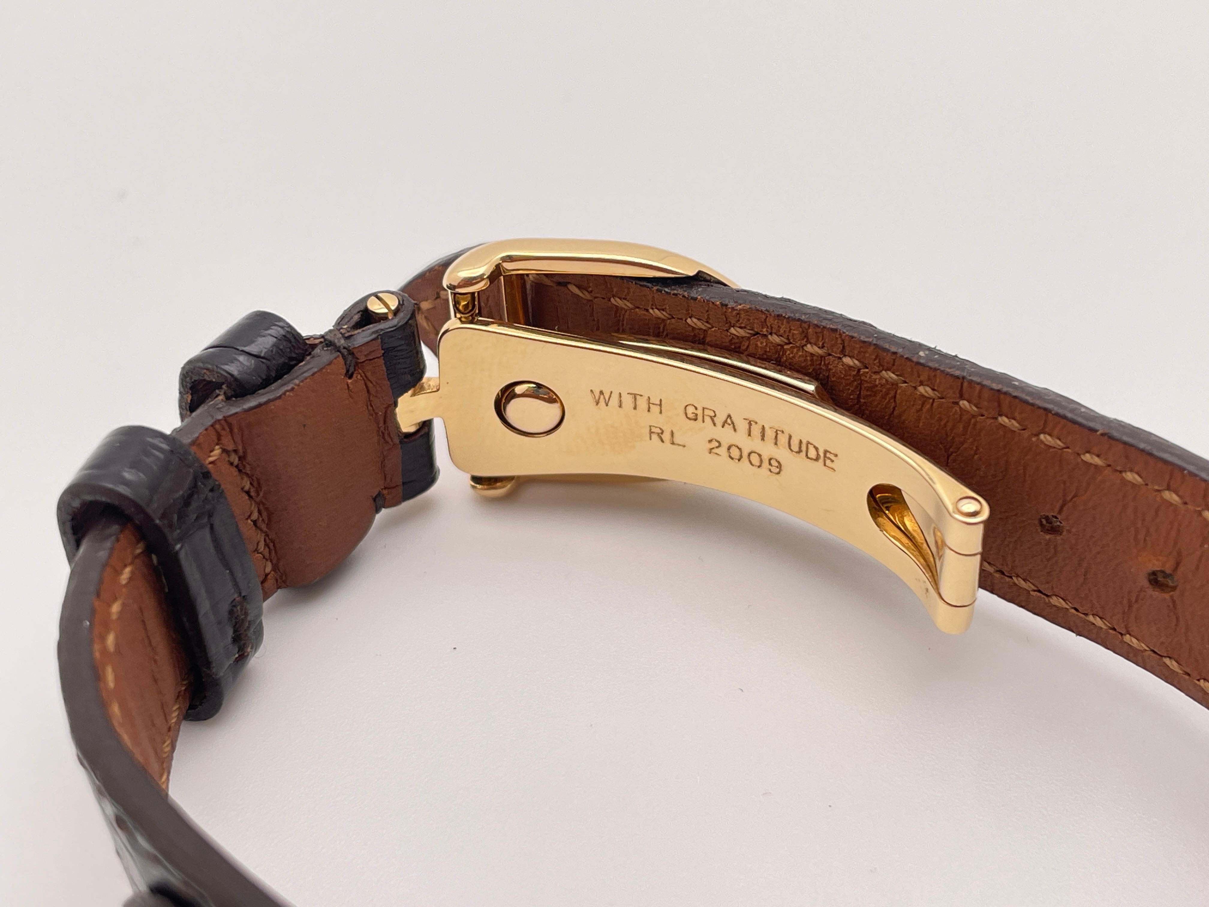 Ralph Lauren Stirrup 18K Yellow Gold Watch For Sale 2