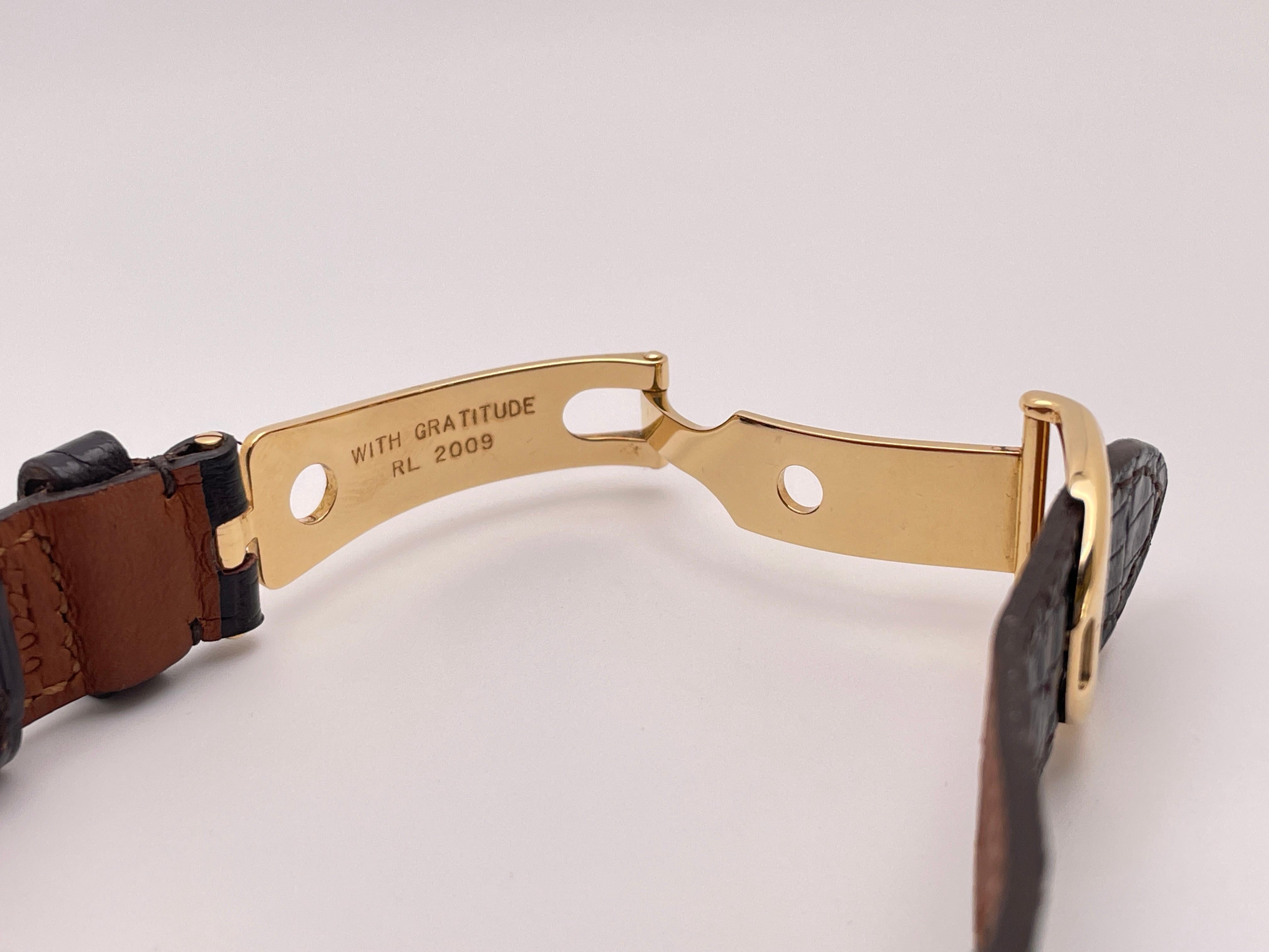Ralph Lauren Stirrup 18K Yellow Gold Watch For Sale 4