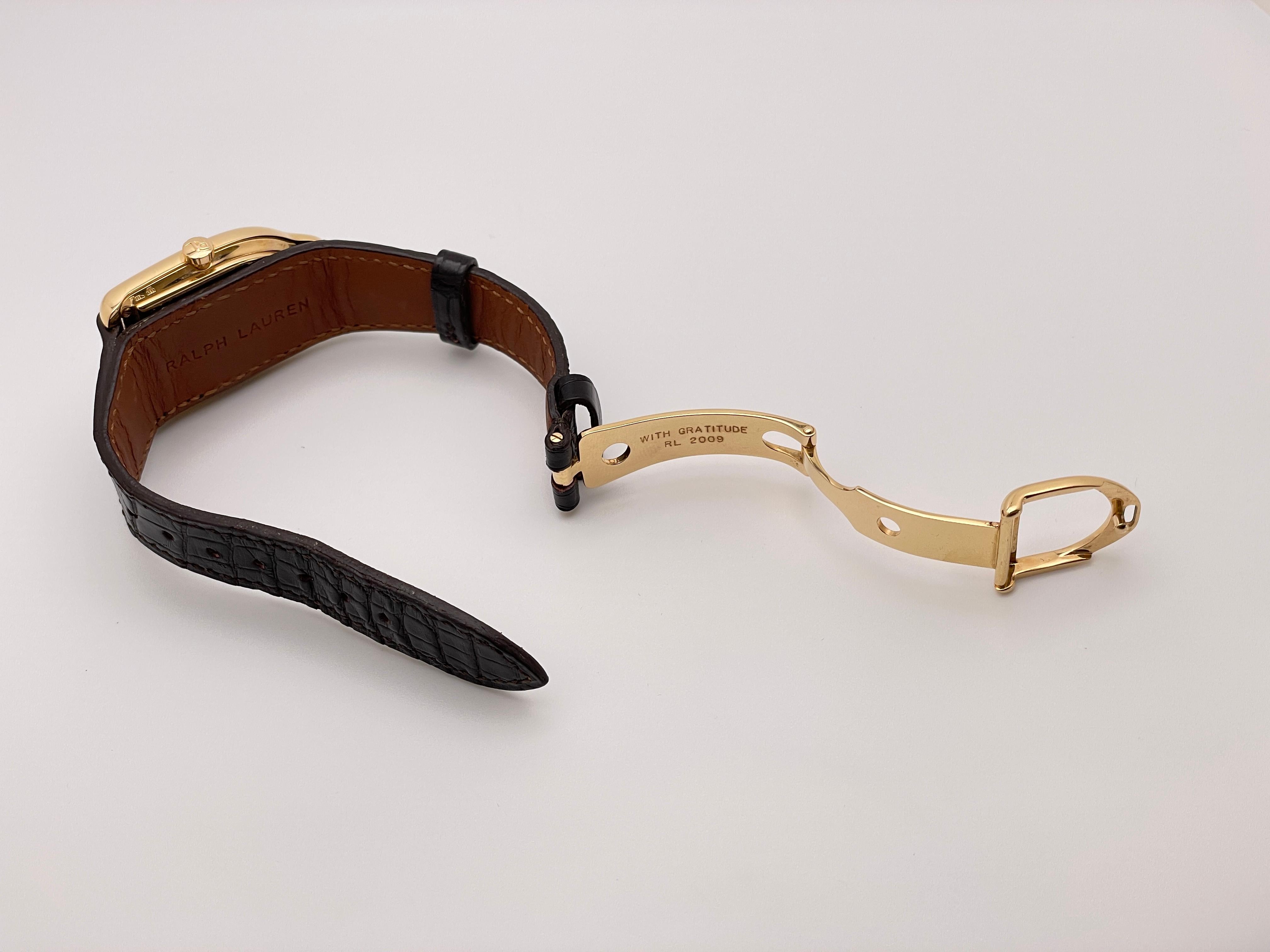 Ralph Lauren Stirrup 18K Yellow Gold Watch For Sale 6