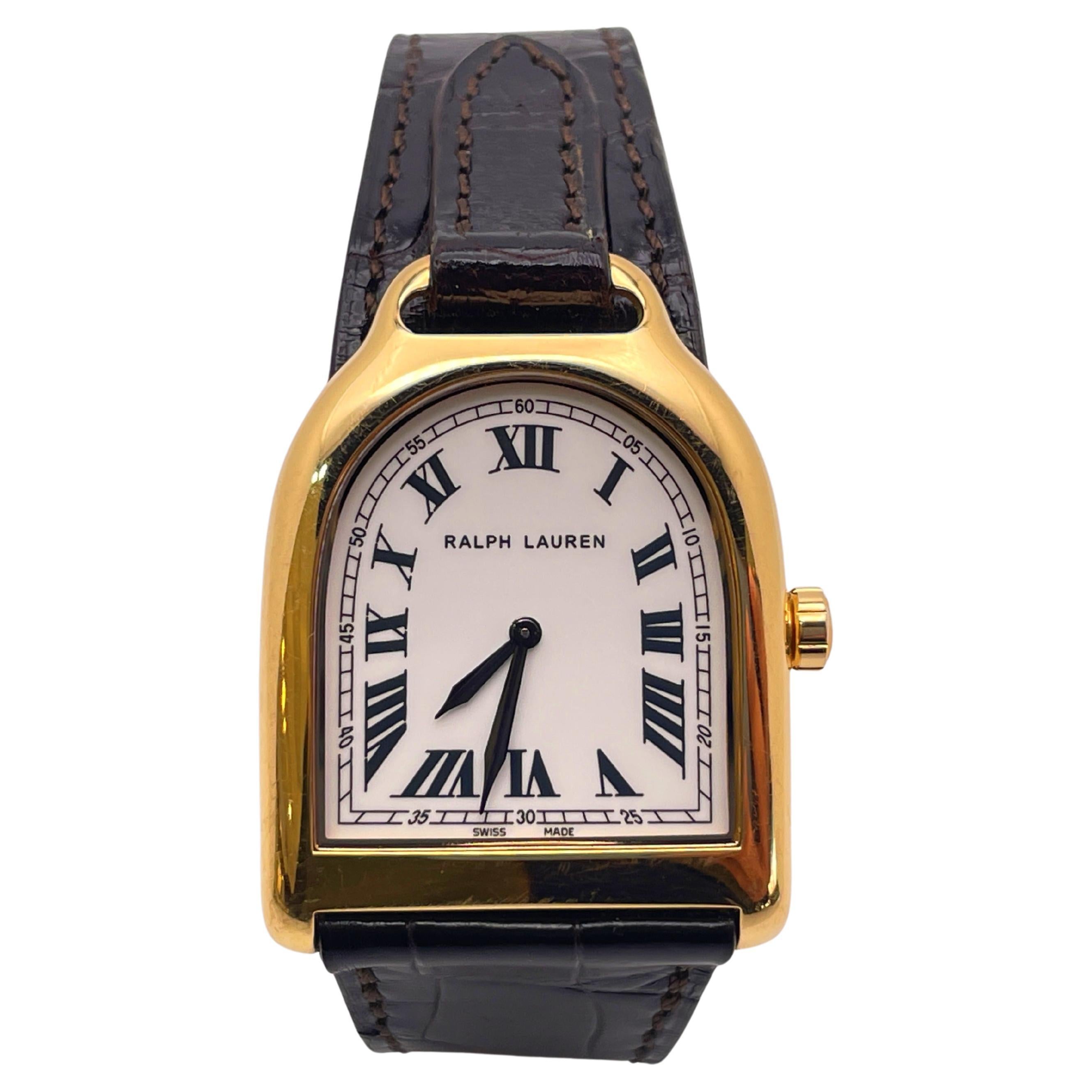 Ralph Lauren Stirrup 18K Yellow Gold Watch