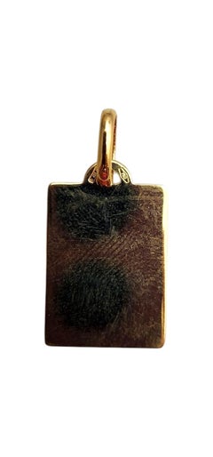 18K Yellow Gold Ram Tag Pendant #25323