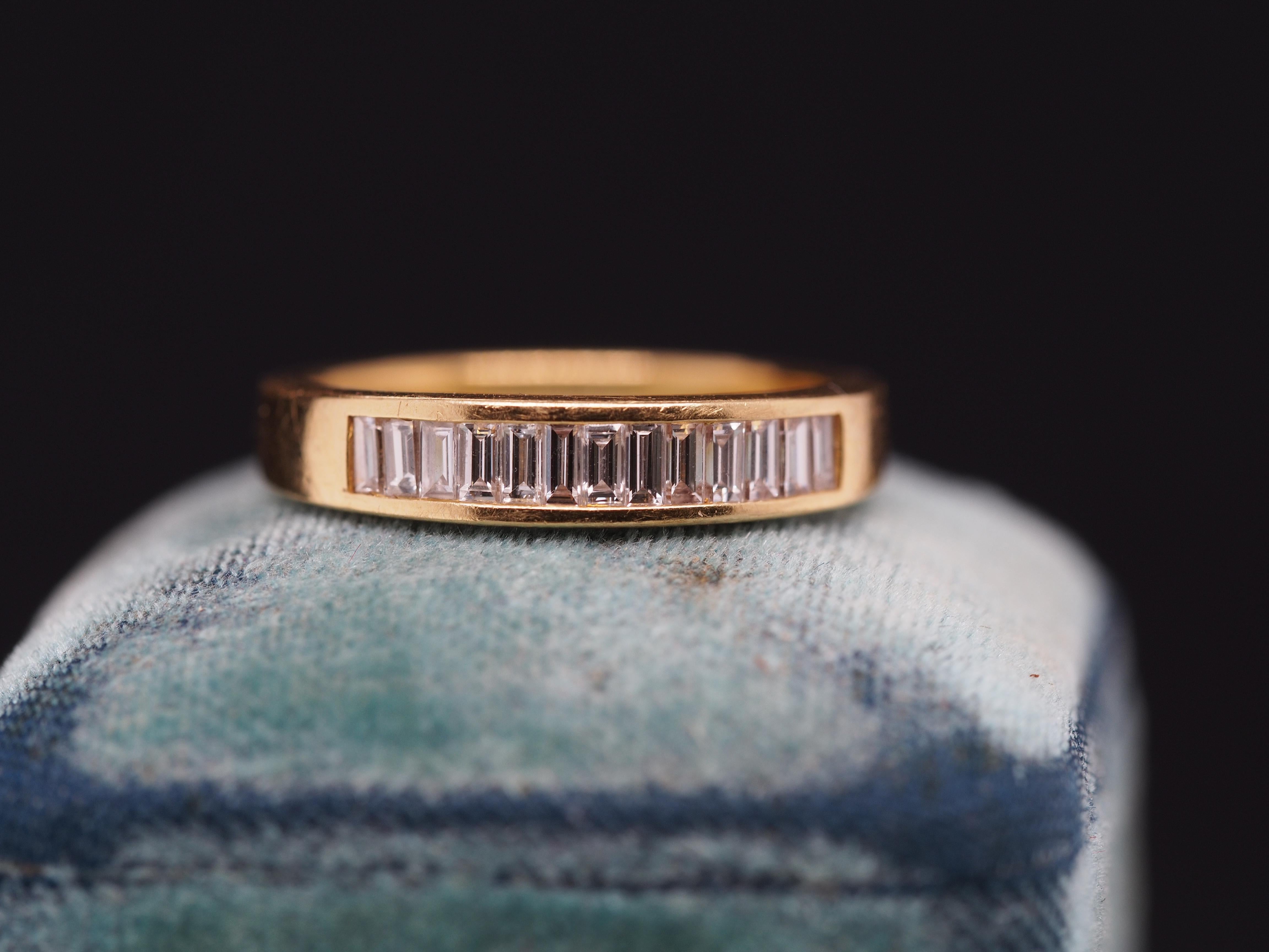 rectangle wedding ring gold band