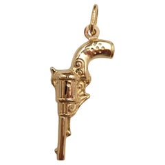 18K Yellow Gold Revolver Charm #19843