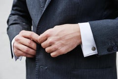 18 Karat Yellow Gold Rhodium Silver Sapphires Amethyst Rubies Citrin Cufflinks