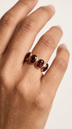 18K Yellow Gold Rhodolite Ring – Mosaico Collection  Tresor Collection