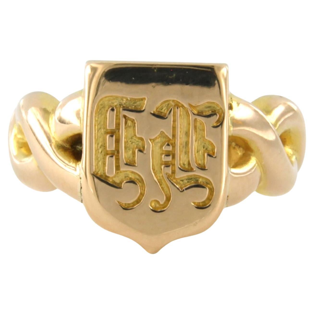 18k yellow gold ring – 9.7 grams