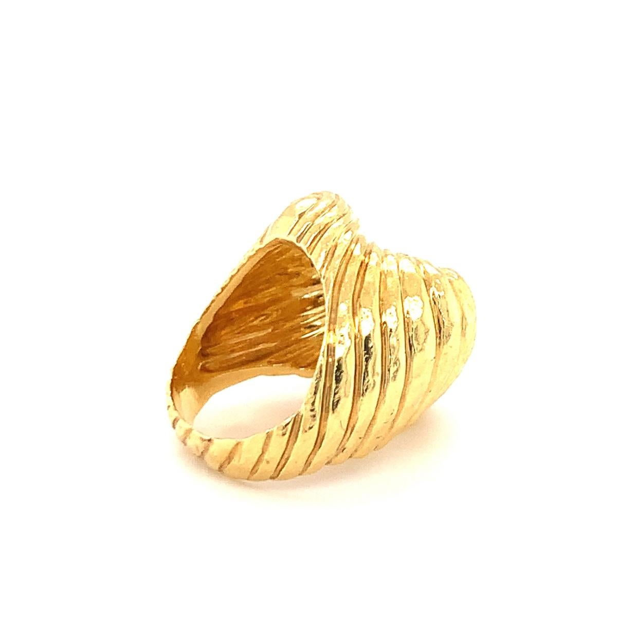 Women's 18K Yellow Gold Ring by Henry Dunay, circa 1970s For Sale