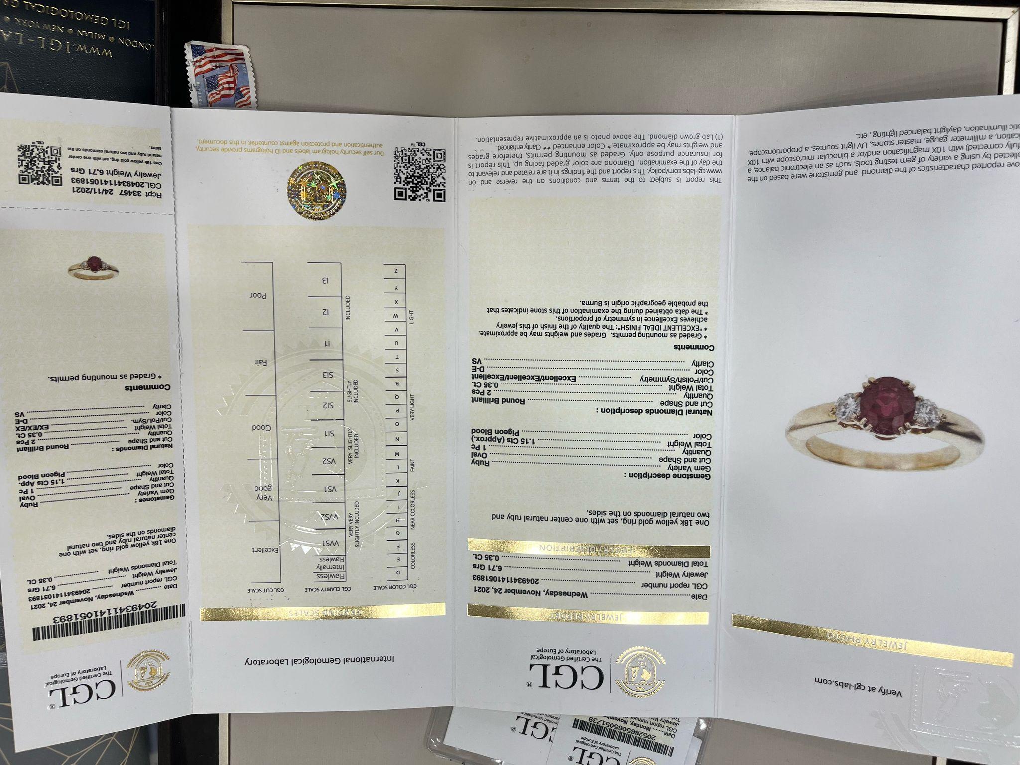 Ring aus 18 Karat Gelbgold, Edelstein und natürliche Diamanten im Angebot 5