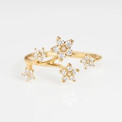 Bague en or jaune 18 carats Ole Lynggaard Étoile filante