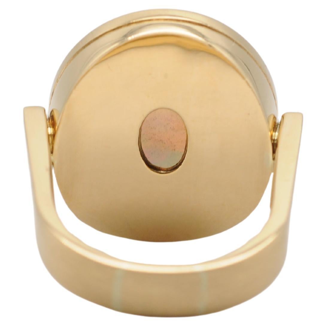 Bague en or jaune 18k Opale et diamants Brilliante en vente 1
