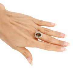 18K Yellow Gold Ring with 11.25 CTW in Andalusite & Diamond