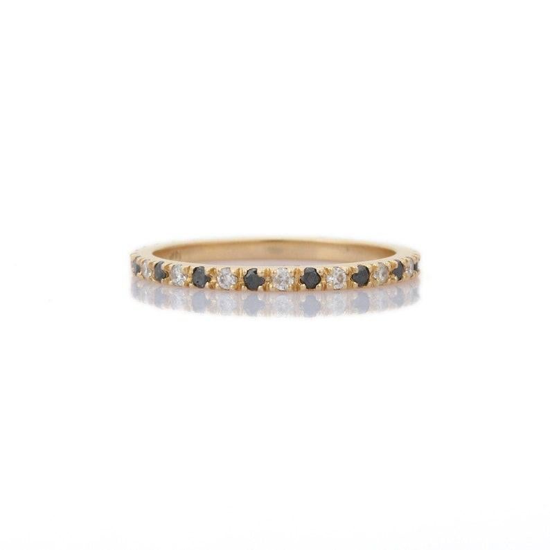 Diamond Eternity Band Ring in 18K gold symbolizes the everlasting love between a couple. It shows the infinite love you have for your partner. The circular shape represents love which will continue and makes your promises stay forever.
Diamond