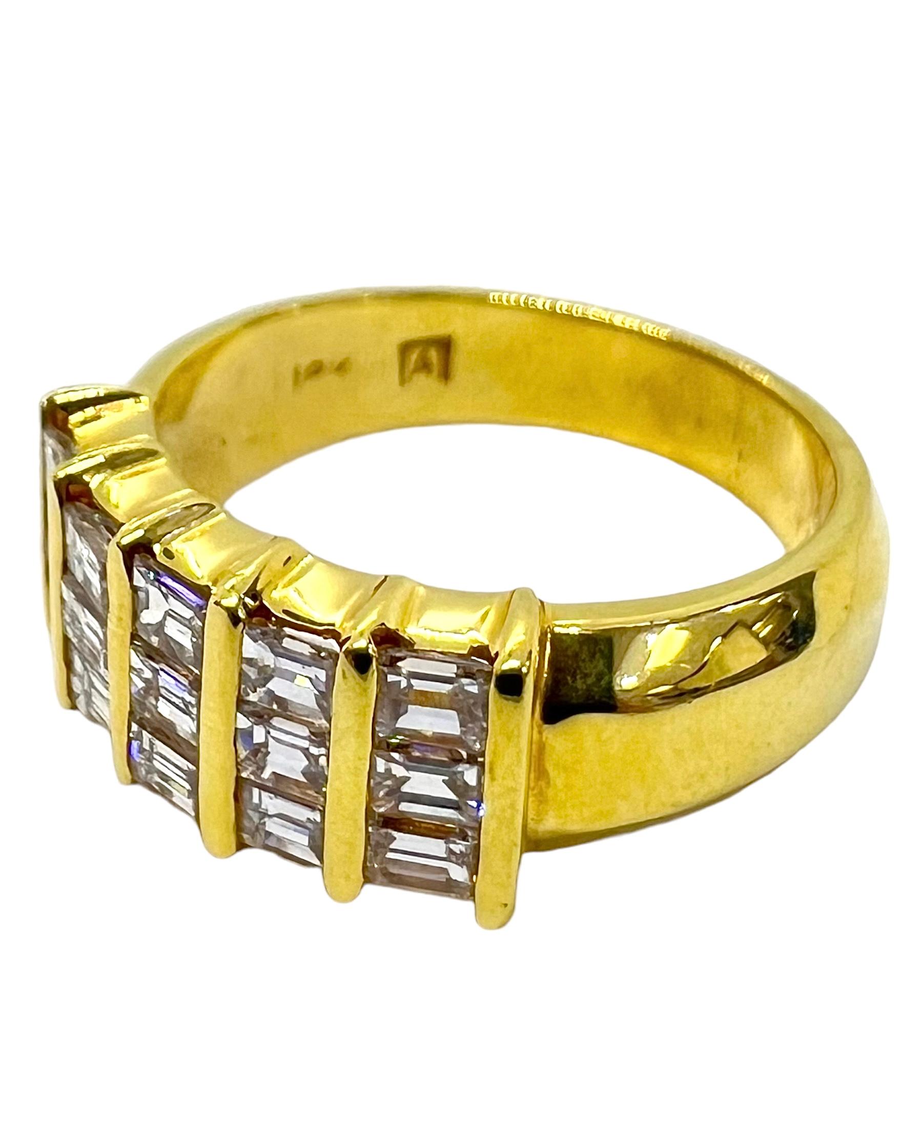 18K yellow gold ring with emerald cut diamonds.

Sophia D by Joseph Dardashti LTD has been known worldwide for 35 years and are inspired by classic Art Deco design that merges with modern manufacturing techniques.