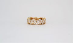 18K Yellow Gold Ring with Marquise & Round Brilliant Cut Diamonds, 5.10 Carats