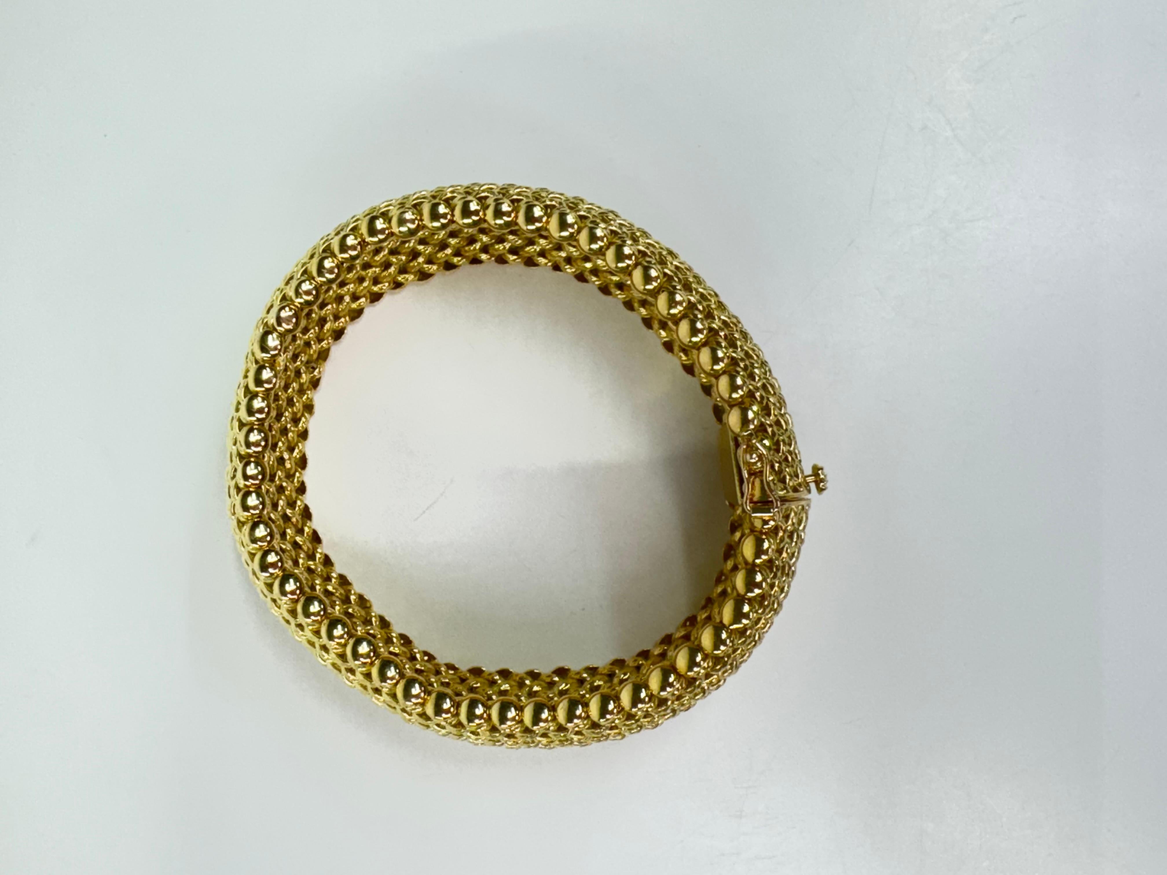 Bracelet à maillons italiens Risos en or jaune 18K en vente 4