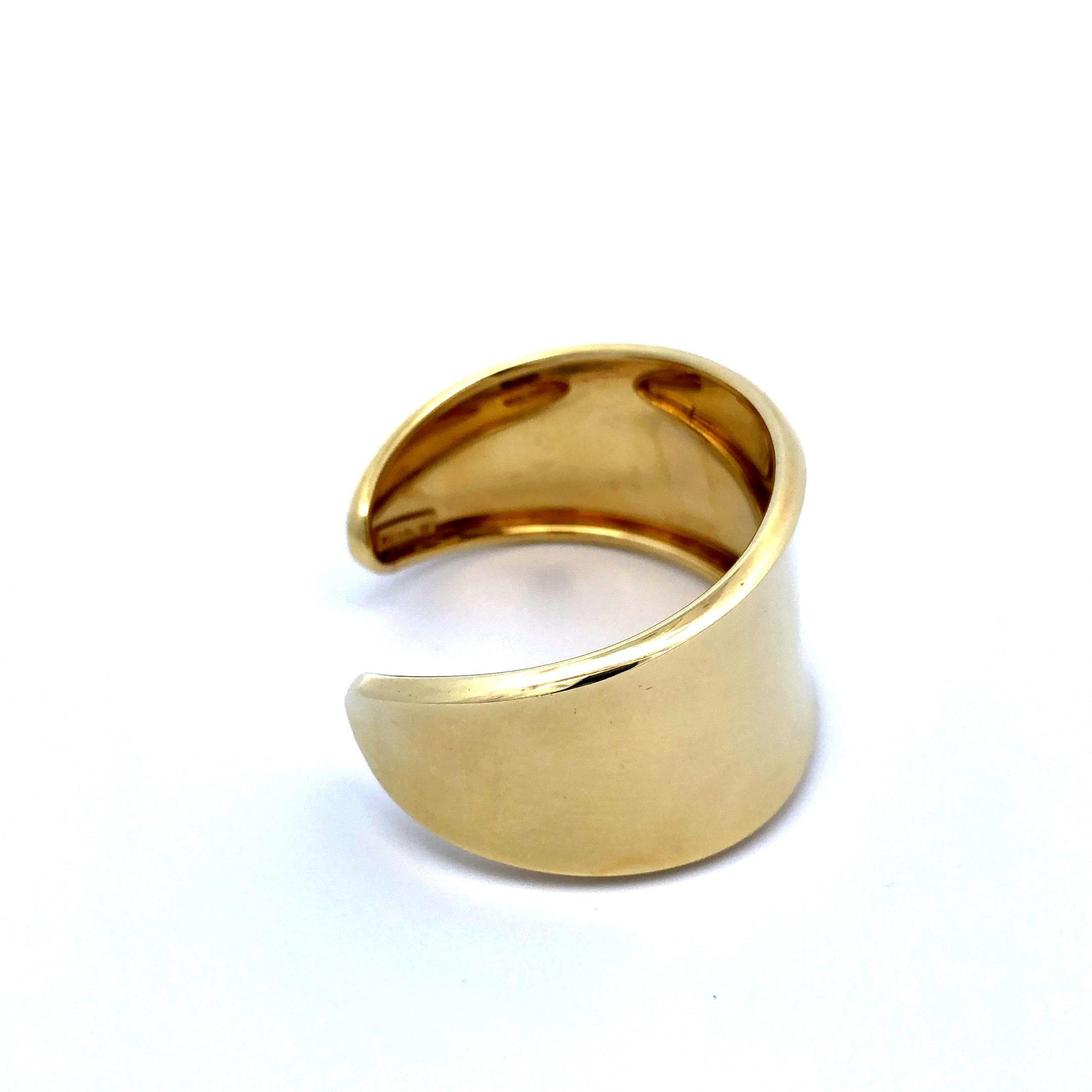 18 Karat Gelbgold Robert Lee Morris Manschettenarmreif aus massivem Gold im Zustand „Gut“ im Angebot in Bridgewater, NJ
