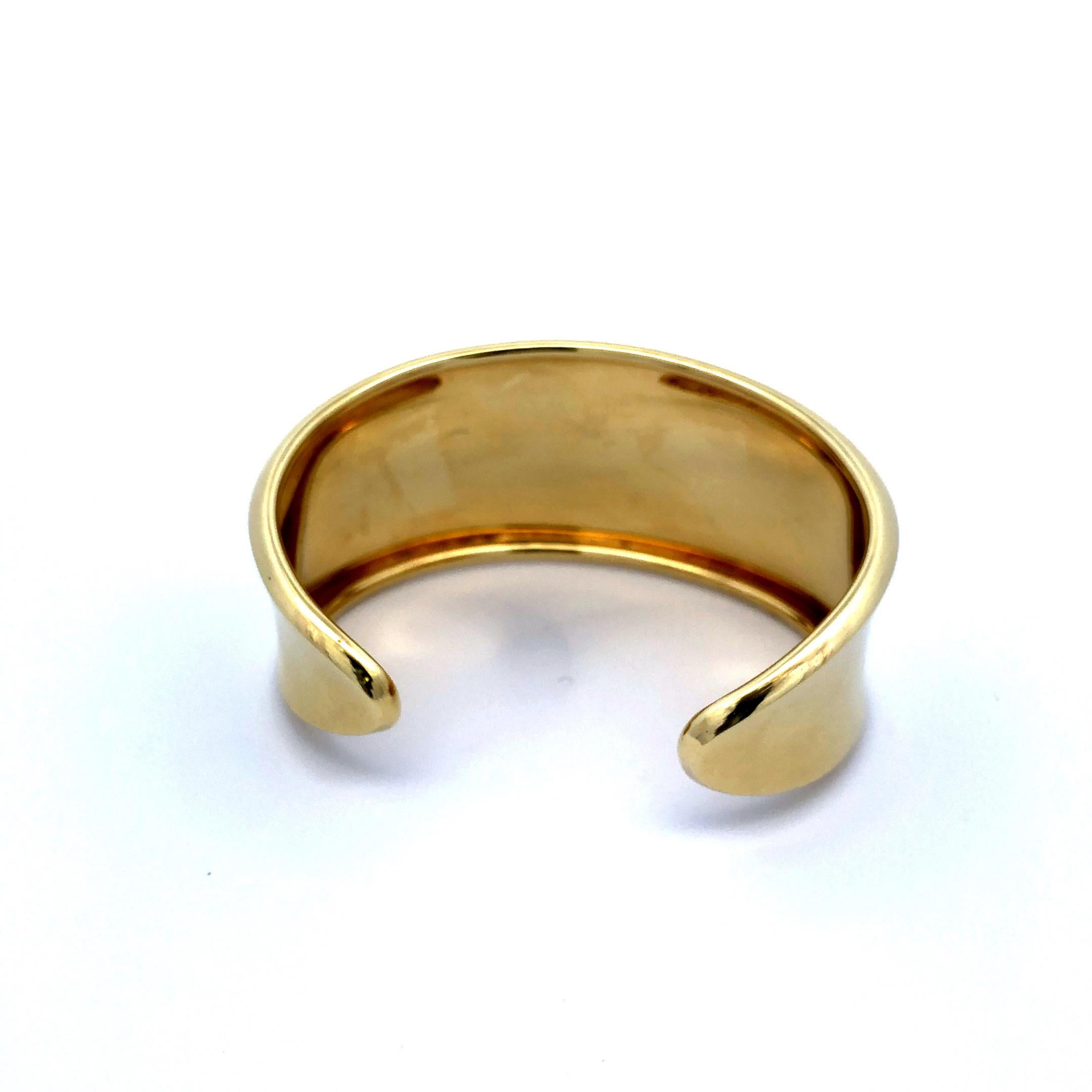 18 Karat Gelbgold Robert Lee Morris Manschettenarmreif aus massivem Gold für Damen oder Herren im Angebot