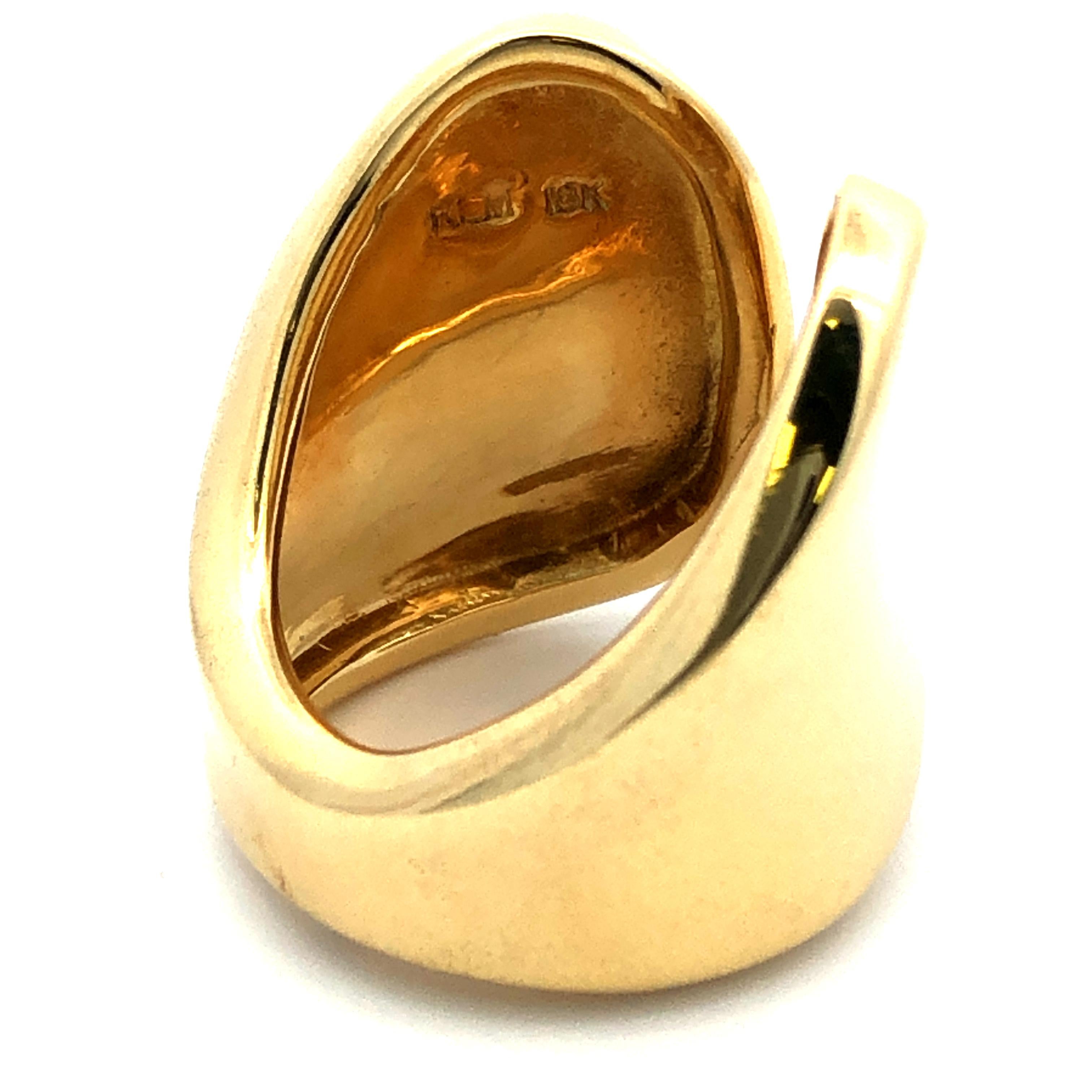 Robert Lee Morris: 18 Karat Gelbgold Ring aus massivem Gold im Angebot 1