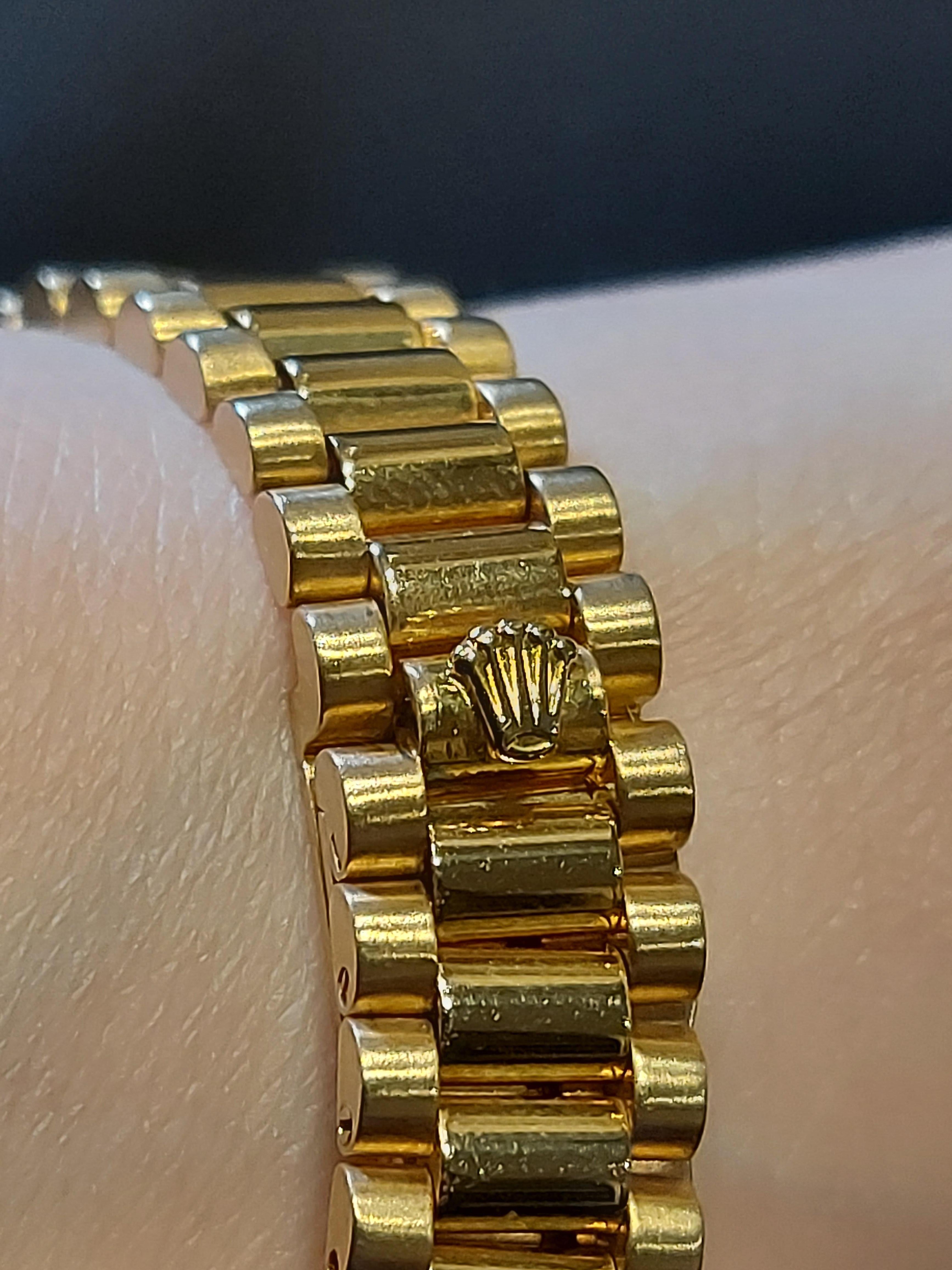 Montre Datejust en or jaune 18 carats, pour femmes, avec diamants, réf.6917 10