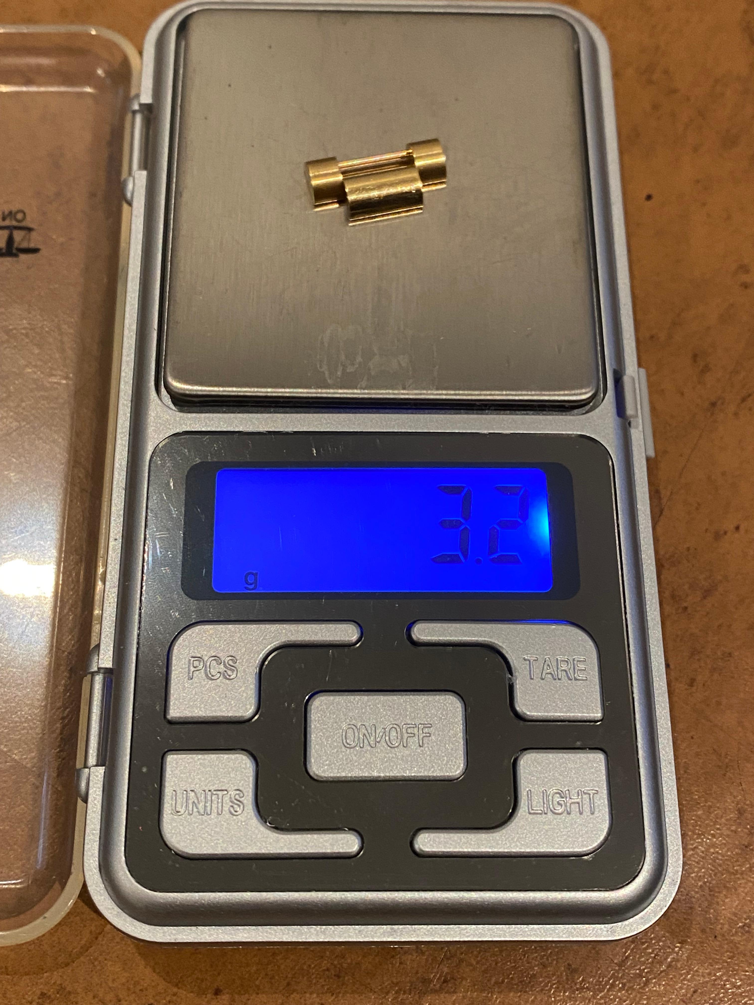 18K Gelbgold Rolex Oyster President Link für Rolex ref. 228238, 16.5mm, OEM. im Zustand „Hervorragend“ im Angebot in MELBOURNE, AU