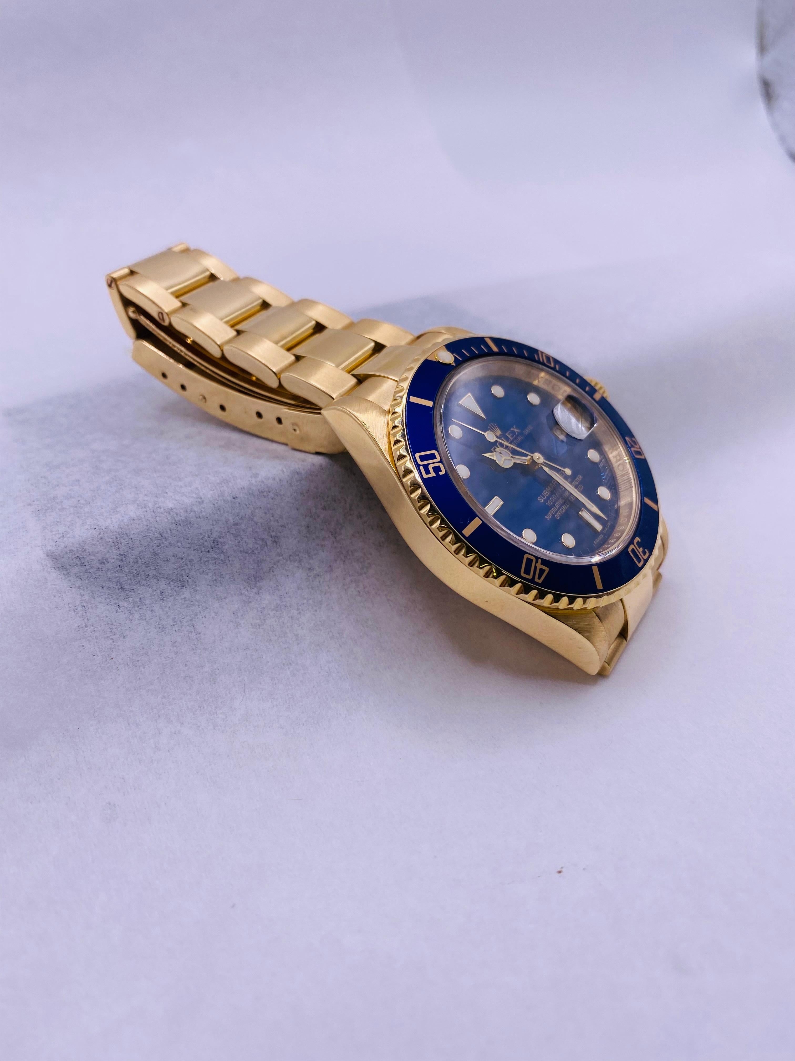 rolex submariner gold blue