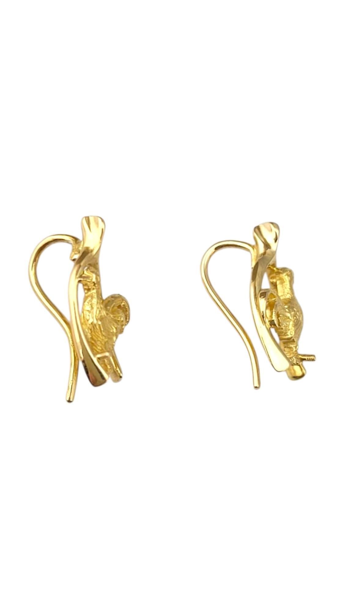 18K Yellow Gold Rooster Earrings -

These rooster earrings feature a playful and charming design, bringing a touch of whimsy to your jewelry collection. Crafted with intricate detail, they showcase the proud, vibrant spirit of the rooster, making