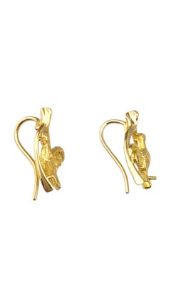 18k Yellow Gold Rooster Earrings #21713