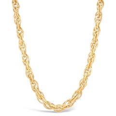 Collier chaîne en or jaune 18 carats, fabriqué à la main au Brésil