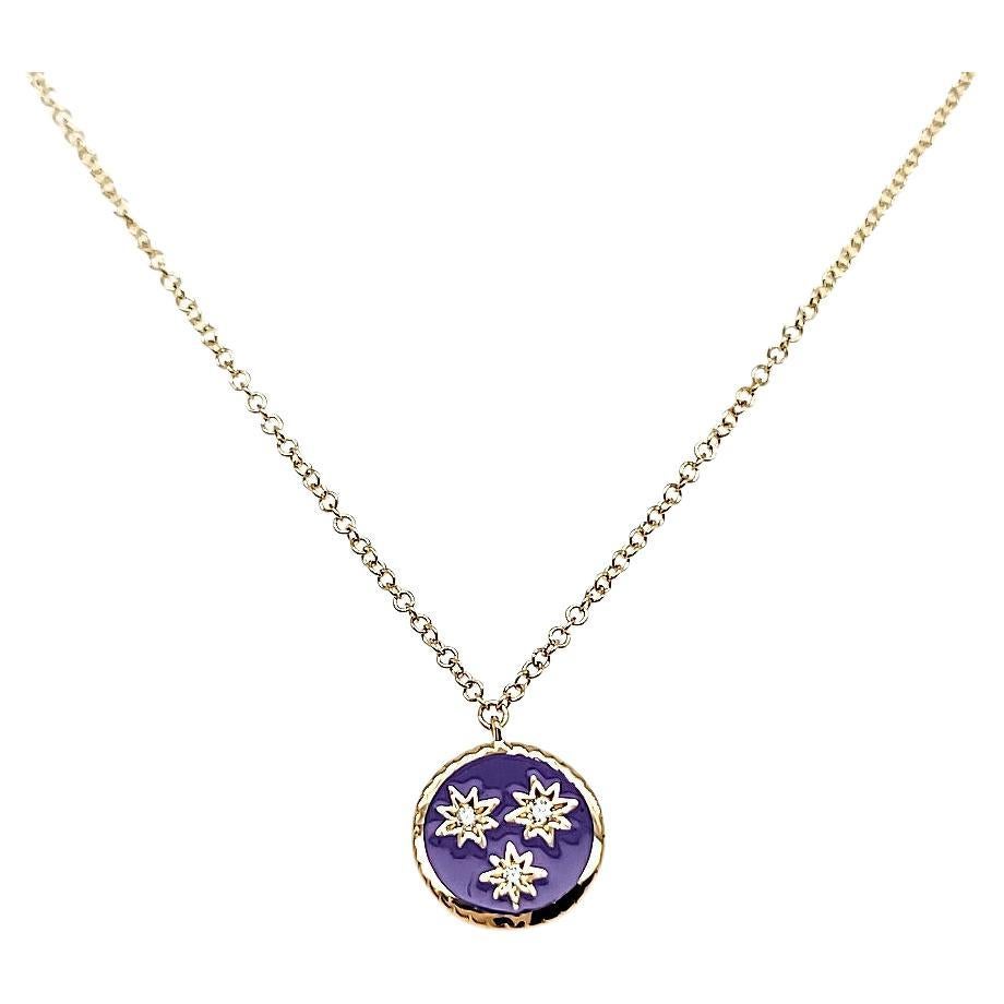 18k Yellow Gold Round Diamond Cts 0.02 Necklace