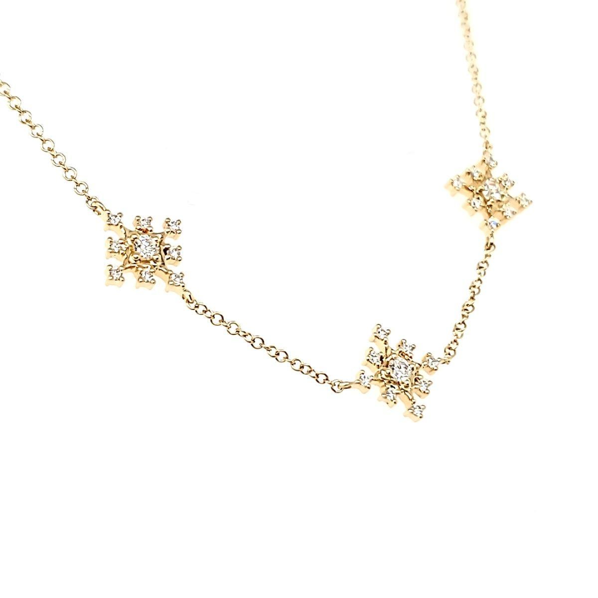 Taille ronde Bracelet en or jaune 18 carats avec diamants ronds de 0,28 carat en vente