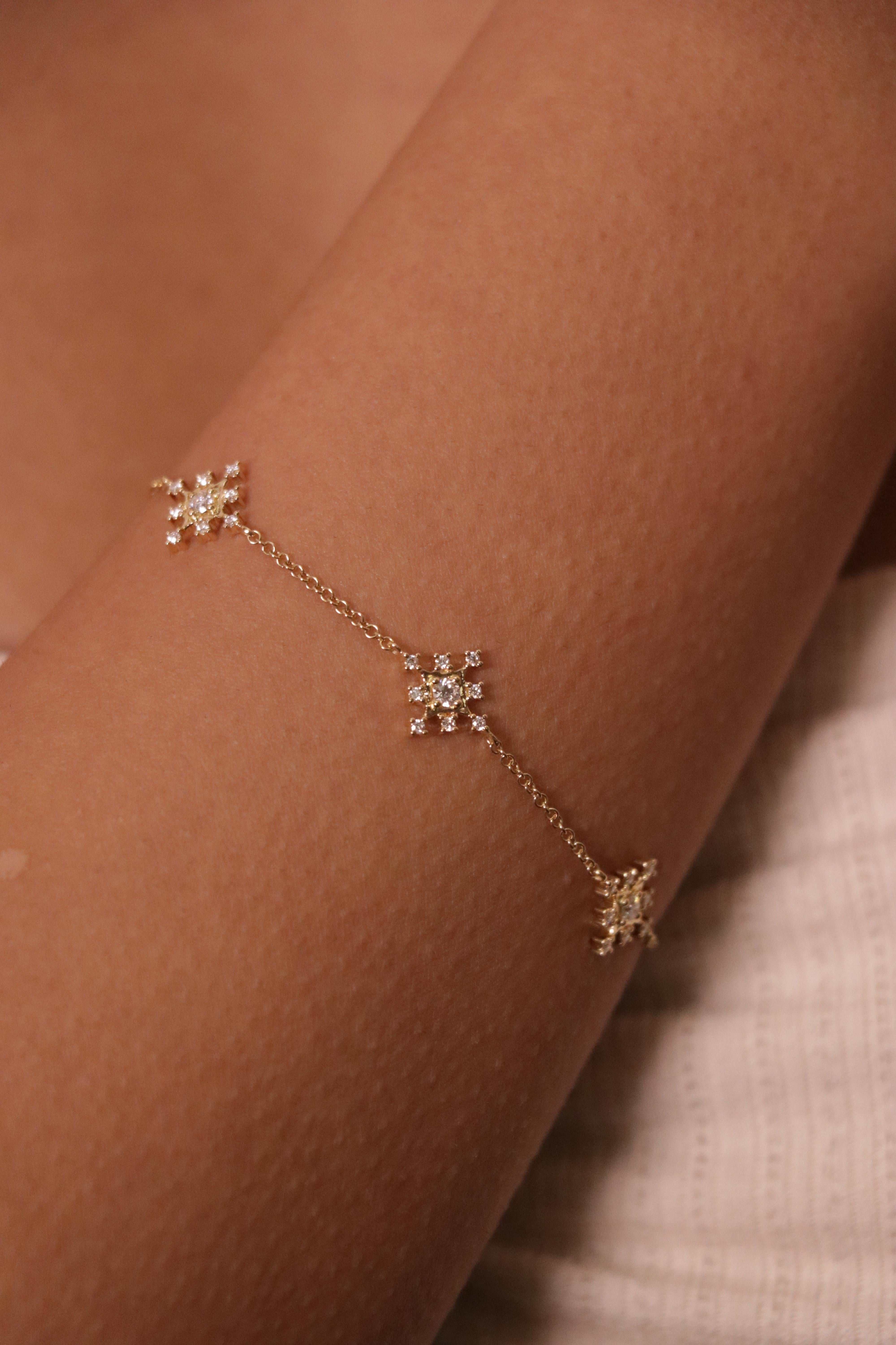 Pulsera Oro Amarillo 18k Diamante Redondo Cts 0.28 en venta 3