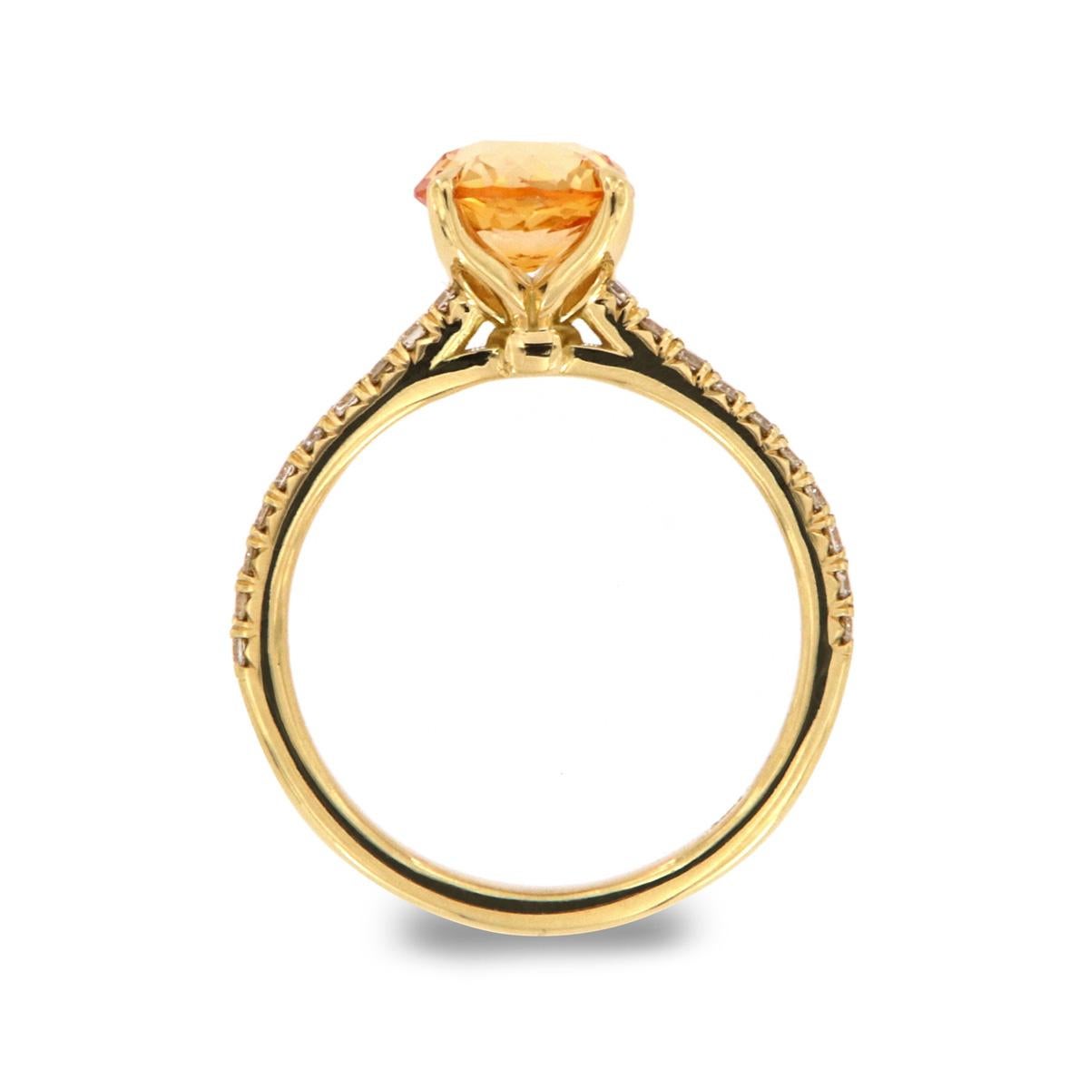 orange sapphire round