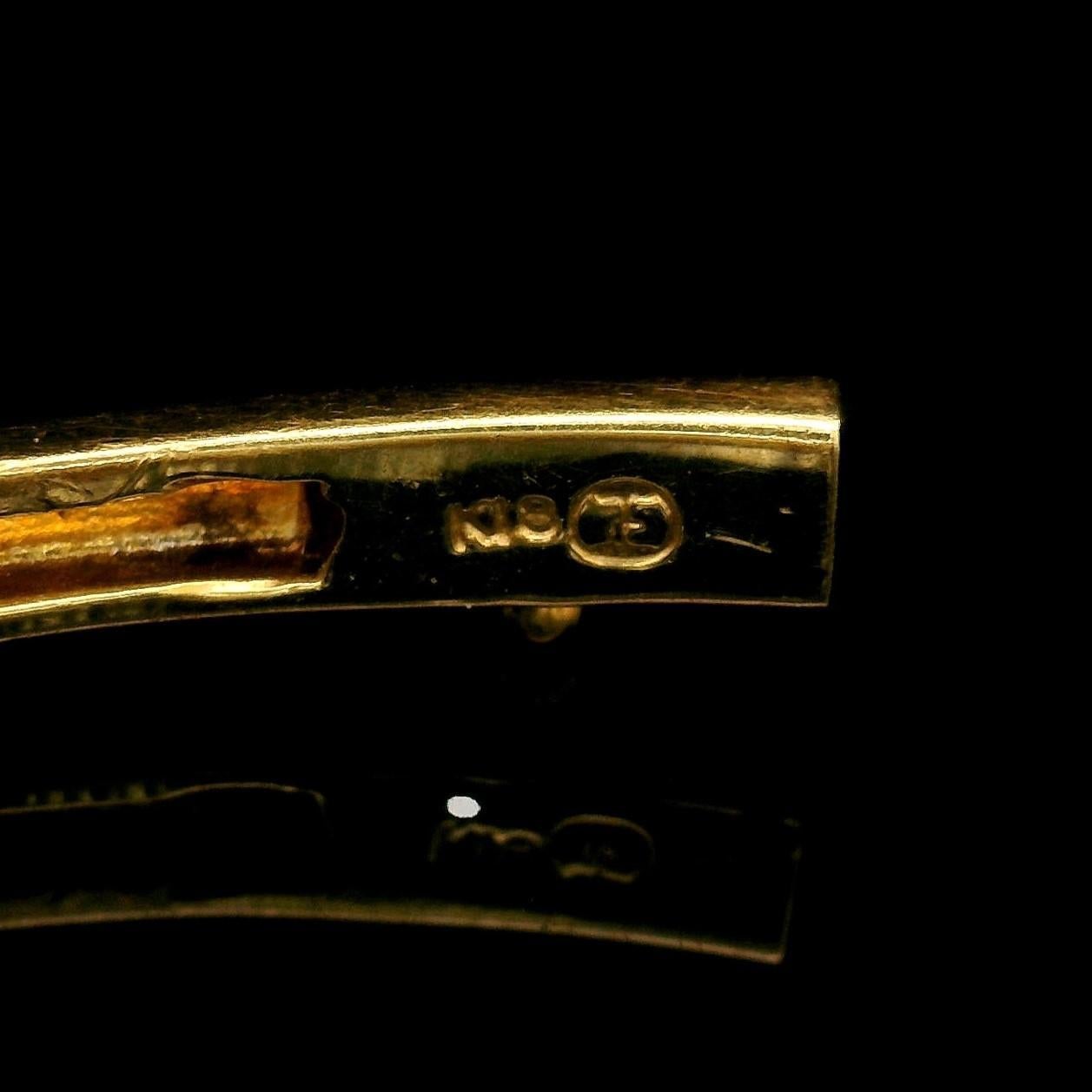 18 Karat Gelbgold Rubin und Diamant 13g Vintage Armreif Armband 7