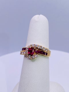 .5 Carat Ruby and Diamond Yellow Gold Ring