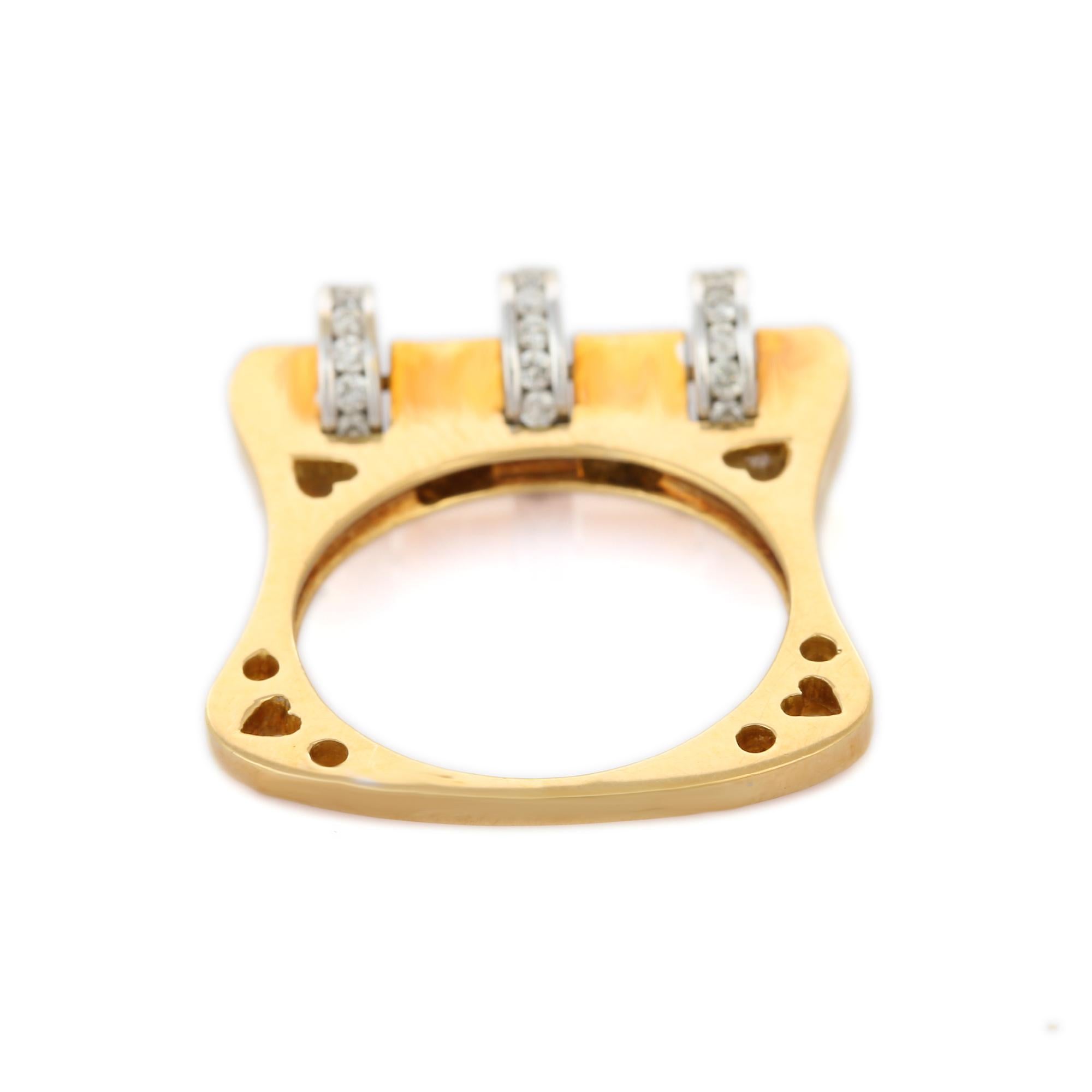 En vente :  Bague de mariage en or jaune 18 carats, rubis et diamants 5