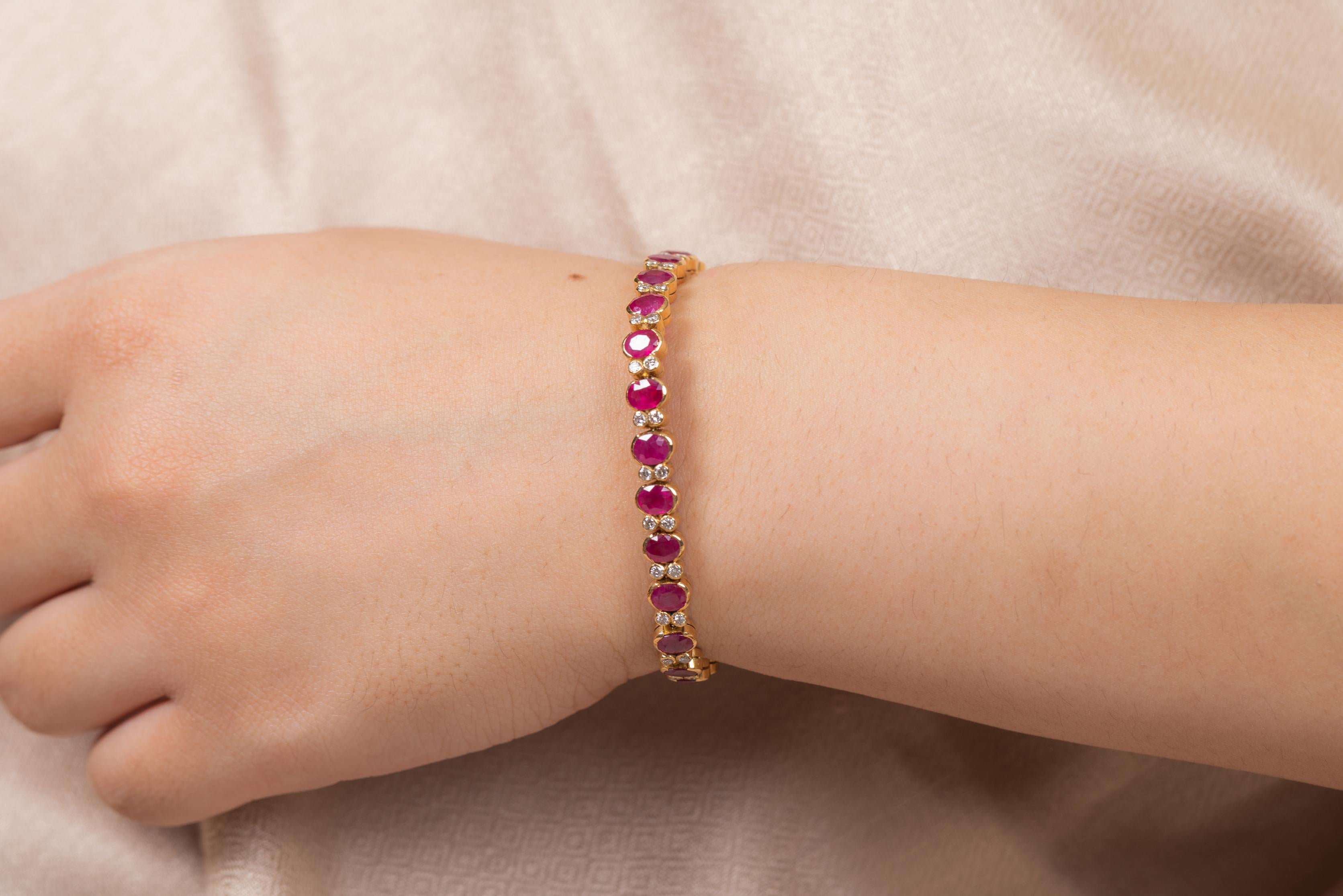 Bracelets are worn to enhance the look. Women love to look good. It is common to see a woman rocking a lovely gold bracelet on her wrist. A gold gemstone bracelet is the ultimate statement piece for every stylish woman.

A tennis bracelet is an