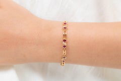 18K Gelbgold Rubin Diamant Designer-Armband