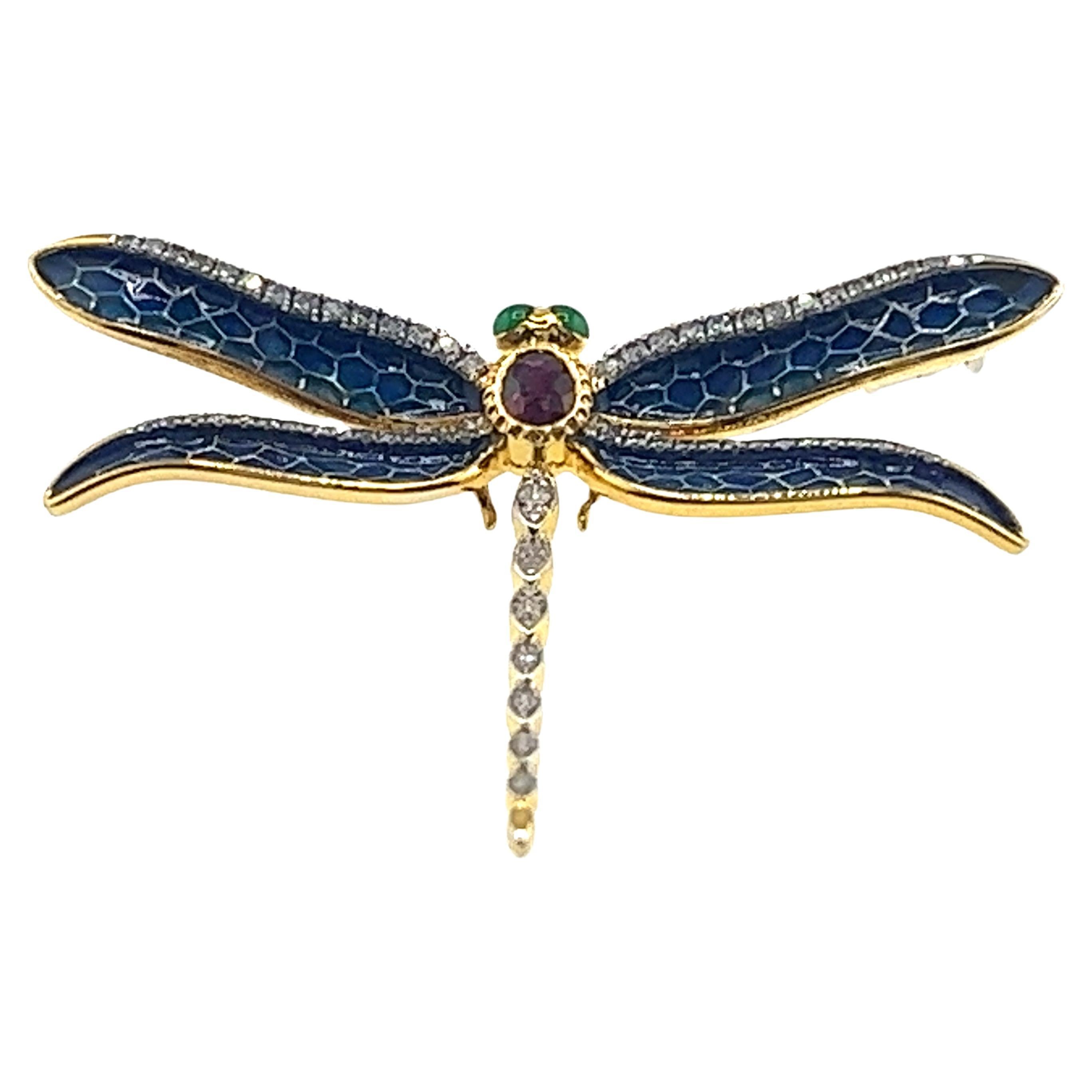 Broche y Colgante Libélula Esmaltado con Rubíes y Diamantes en Oro Amarillo de 18K

1 Rubí - 0,182 CT
63 Diamantes - 0,253 CT
Oro amarillo de 18 quilates - 4,5 GM

Muy personalizable

La libélula, símbolo de libertad e independencia, está bellamente