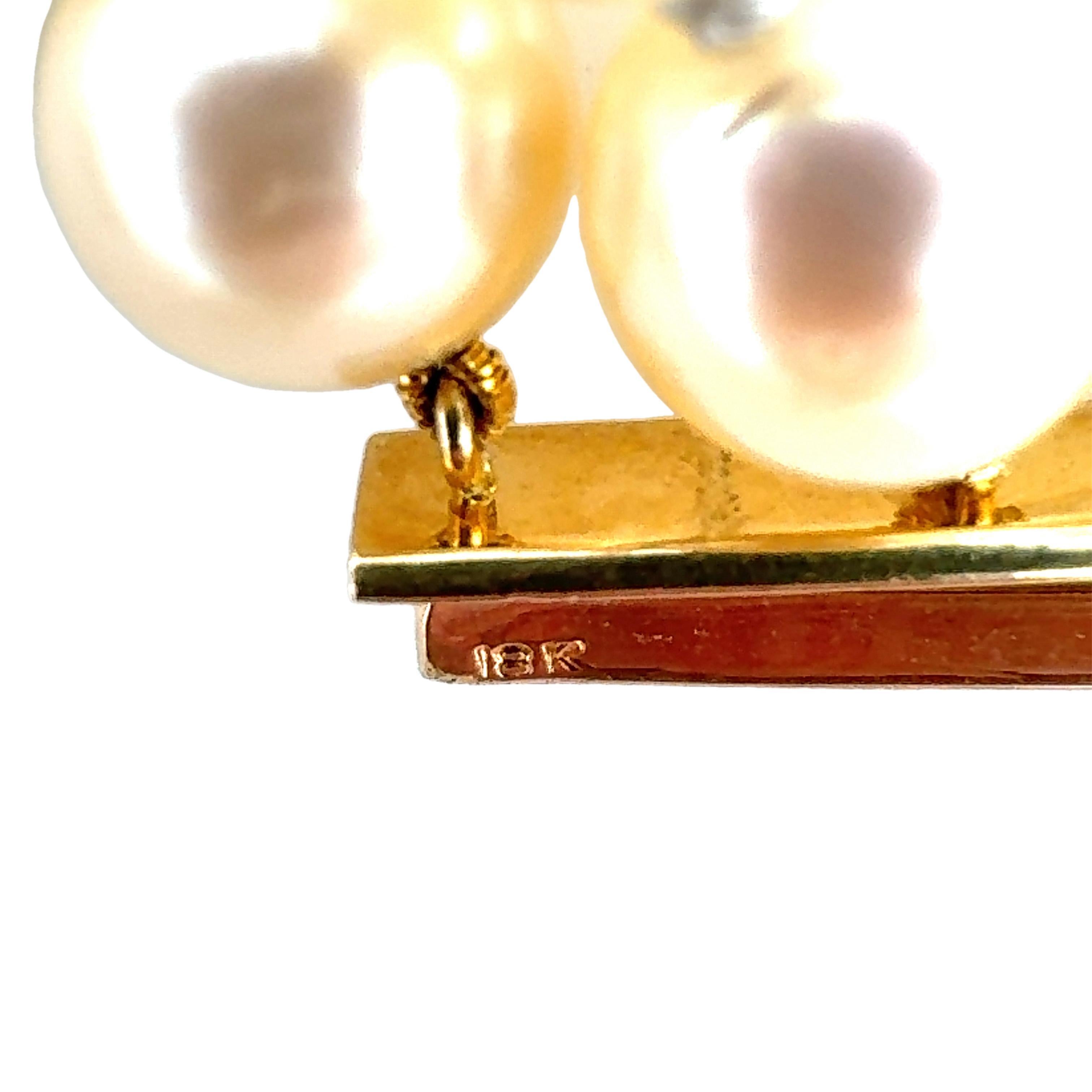 Collier en or jaune 18 carats, rubis, saphir, diamant et perle Bon état - En vente à Beverly Hills, CA