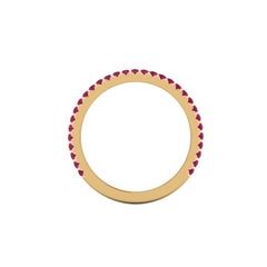 18K Yellow Gold Ruby Stackable Band Ring by Ferrucci, 0.30ct